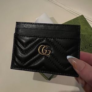Gucci monogram card holder